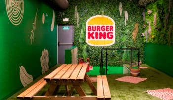 Jardín vertical en Burger King en Paseo del Pardo