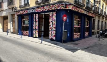 Jardín vertical en cafetería en Malasaña