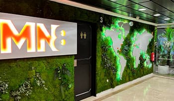 Jardín vertical preservado Oficinas MN8 Jardín vertical preservado Oficinas MN8